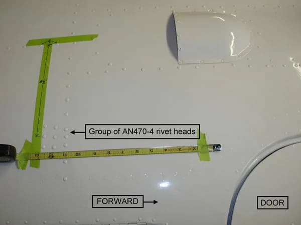 Rivet pattern for OEM installed mounting bracket.