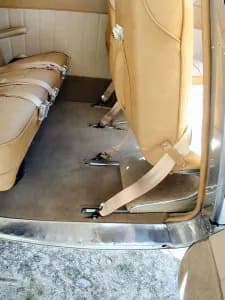 Floor attach points and lap belt seat guide